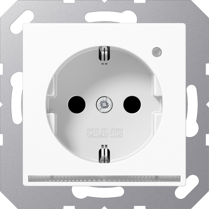 Bild von A 1520-O WW LNW SCHUKO-Steckdose 16A 250V LED-Orient.licht ws - SCHUKO-Steckdose - 16 A 250 V ~ (A1520-OWWLNW)
