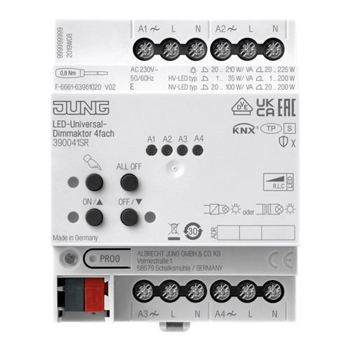 Bild von Jung KNX Universal-Dimmaktor LED, 4fach, 4 TE 39004 1S R - 390041SR