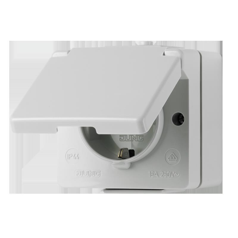 Bild von Jung 621 W-1 SCHUKO-Steckdose 16 A 250V IP44 WG600 (621W-1)