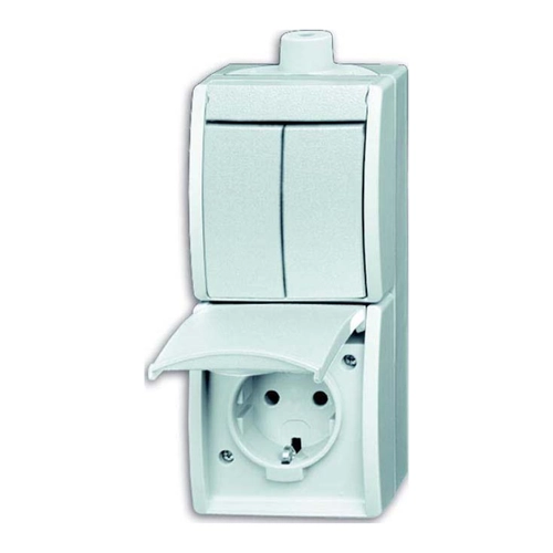 Bild von Busch-Jaeger Kombination SCHUKO Steckdose, mit Wipp. 2601/5/20EW-54-503 - 2CKA001684A0328