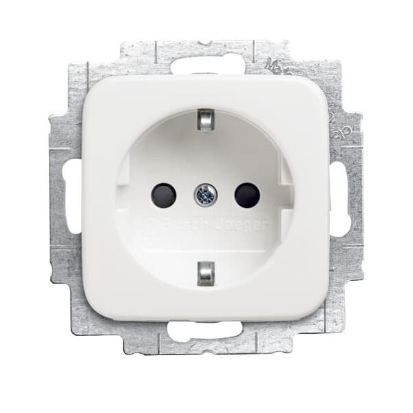 Bild von Busch-Jaeger 20 EURKS-214 SCHUKO® Steckdosen-Einsatz mit erhöhtem Berührungsschutz Alpinweiß Reflex SI 2CKA002013A5319