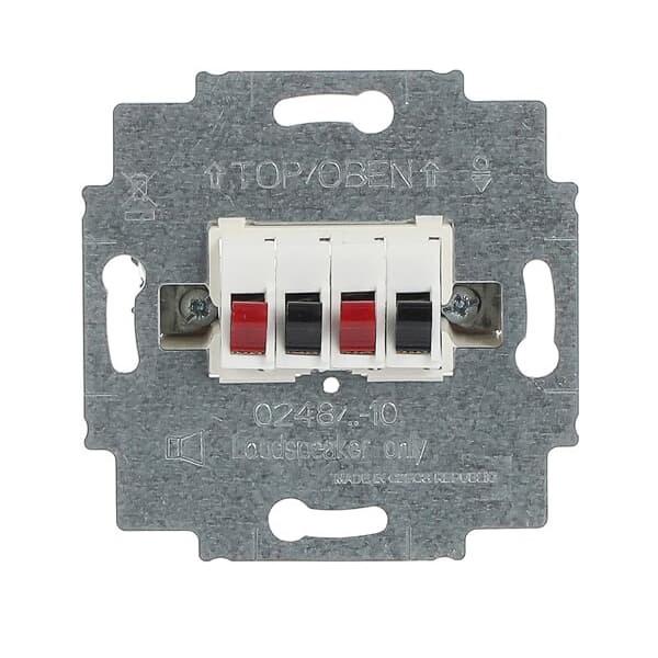 Bild von Busch-Jaeger 0248/04-101 Stereo-Lautsprecher-Anschlussdose Alpinweiß 2CKA000230A0403