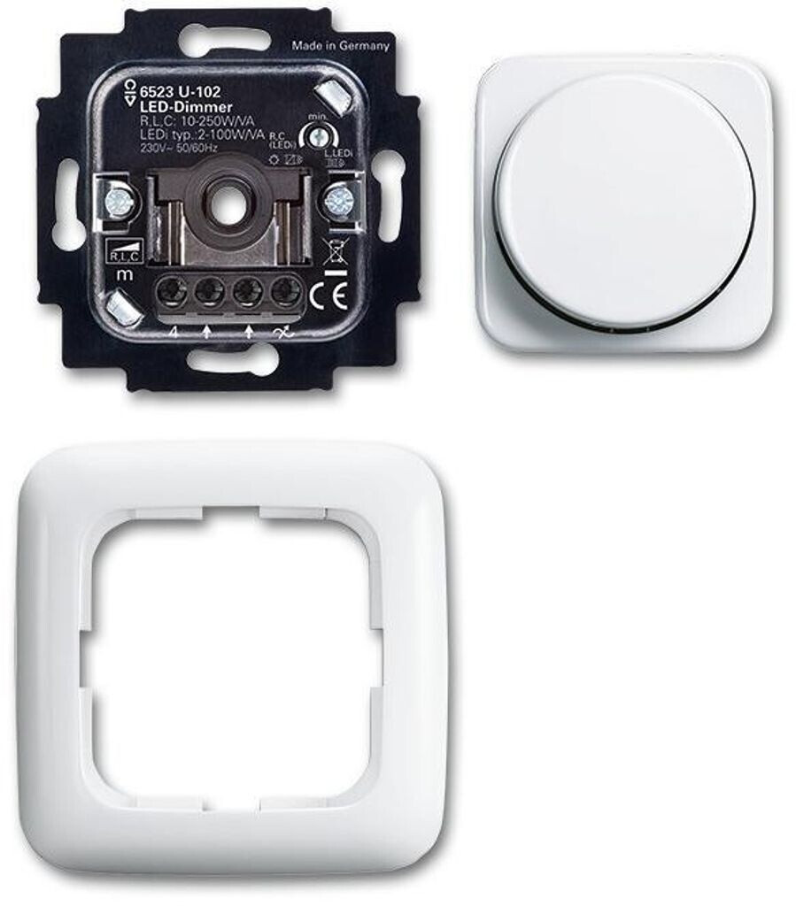 Bild von Busch-Jaeger Busch-Jäger Busch-Drehdimmer LED, Komplettset 6523 UJ-214-102, Taster + Schalter, Weiss