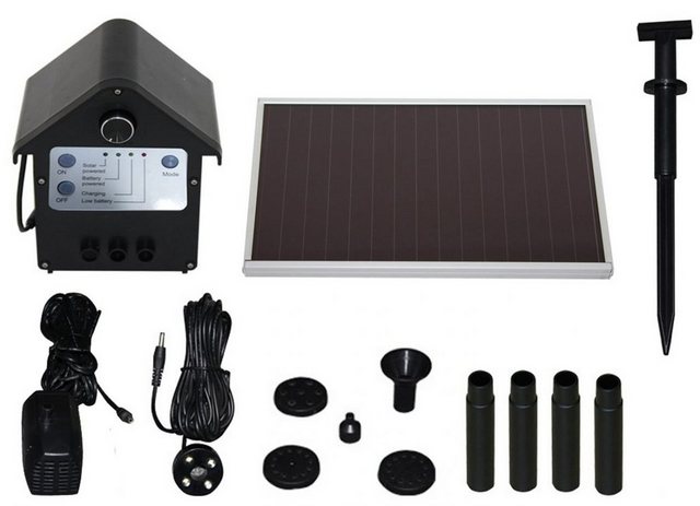Bild von T.I.P. Solar Teichpumpe - Wasserspielpumpe (250 l/h Fördermenge, LED Beleuchtungsring, Gartenteich oder Springbrunnen, Regelbare Pumpe, Steuerung für Tag-/Nachtmodus – wartungsfrei) SPS 250/6, 3