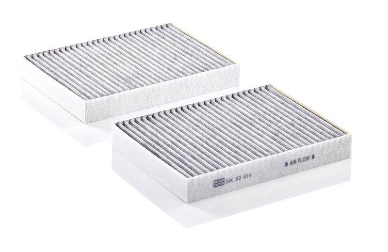 Bild von MANN-FILTER CUK 23 014-2 Innenraumfilter Filter, Innenraumluft, Pollenfilter, Mikrofilter Aktivkohlefilter 230 166 30 BMW: 5 Saloon, X5, 5 Touring