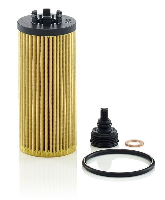 Bild von MANN-FILTER HU 6012 z KIT Ölfilter Motorölfilter, Filter für Öl mit Dichtung Filtereinsatz BMW: X2, 1 Hatchback, X1, MINI: Convertible, Hatchback