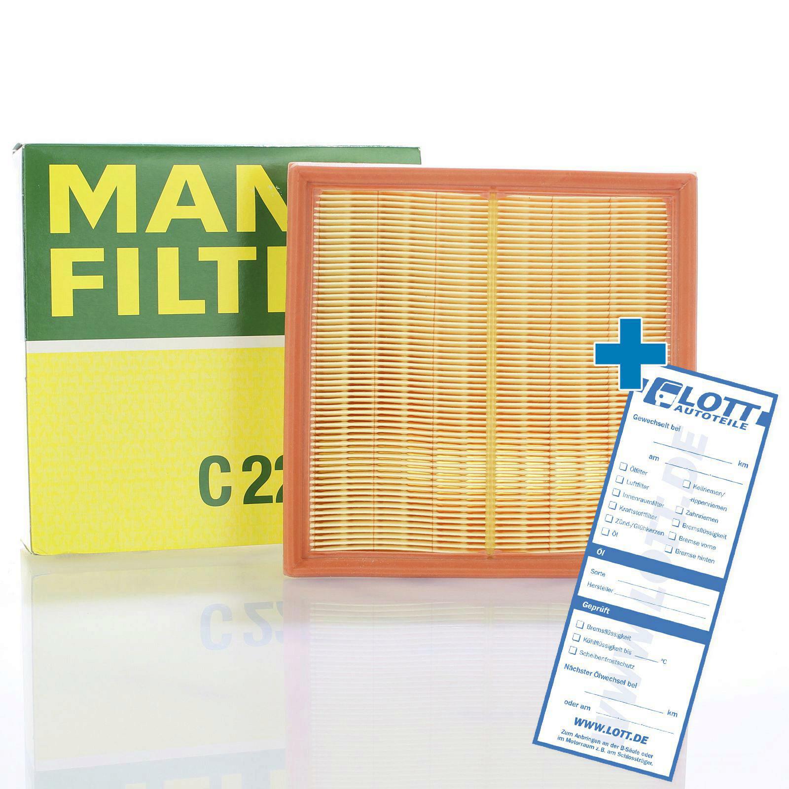 Bild von MANN-FILTER C 22 117 Luftfilter Motorluftfilter, Filter für Luft 58 213 213 Filtereinsatz VOLKSWAGEN: Polo II Coupe, Polo II Hatchback