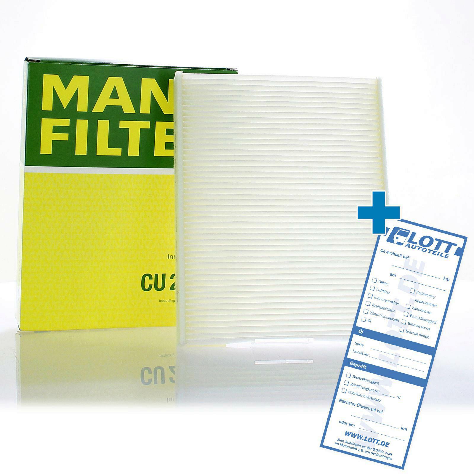Bild von MANN-FILTER CU 2433 Innenraumfilter Filter, Innenraumluft, Pollenfilter, Mikrofilter Partikelfilter 240 190 35 FORD: FIESTA 6, Fusion Estate, FIESTA 5