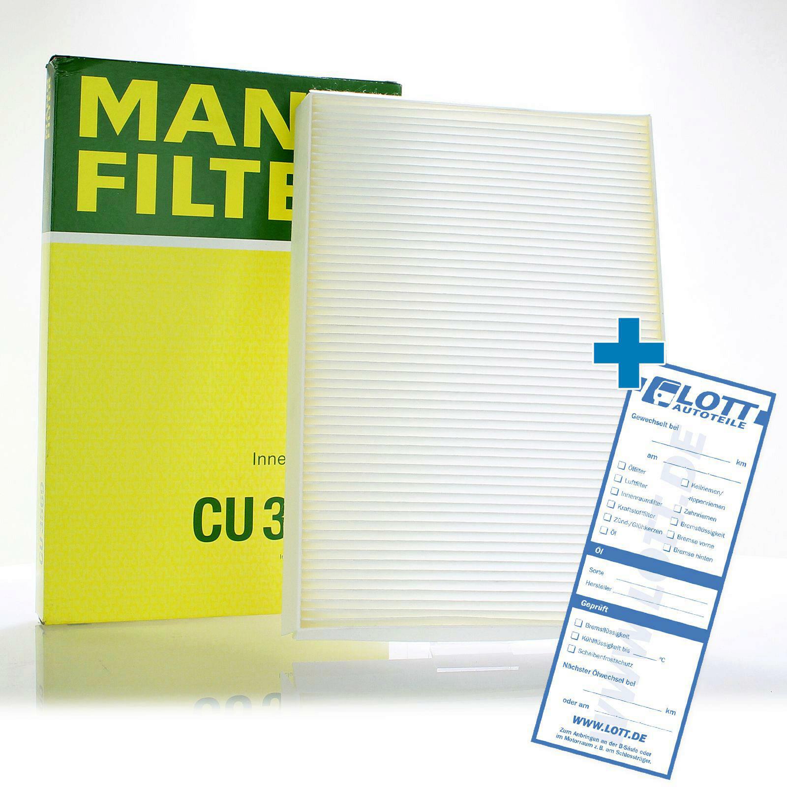 Bild von MANN-FILTER CU 3569 Innenraumfilter Filter, Innenraumluft, Pollenfilter, Mikrofilter Partikelfilter 357 238 35 VOLKSWAGEN: Crafter 30-50 Van