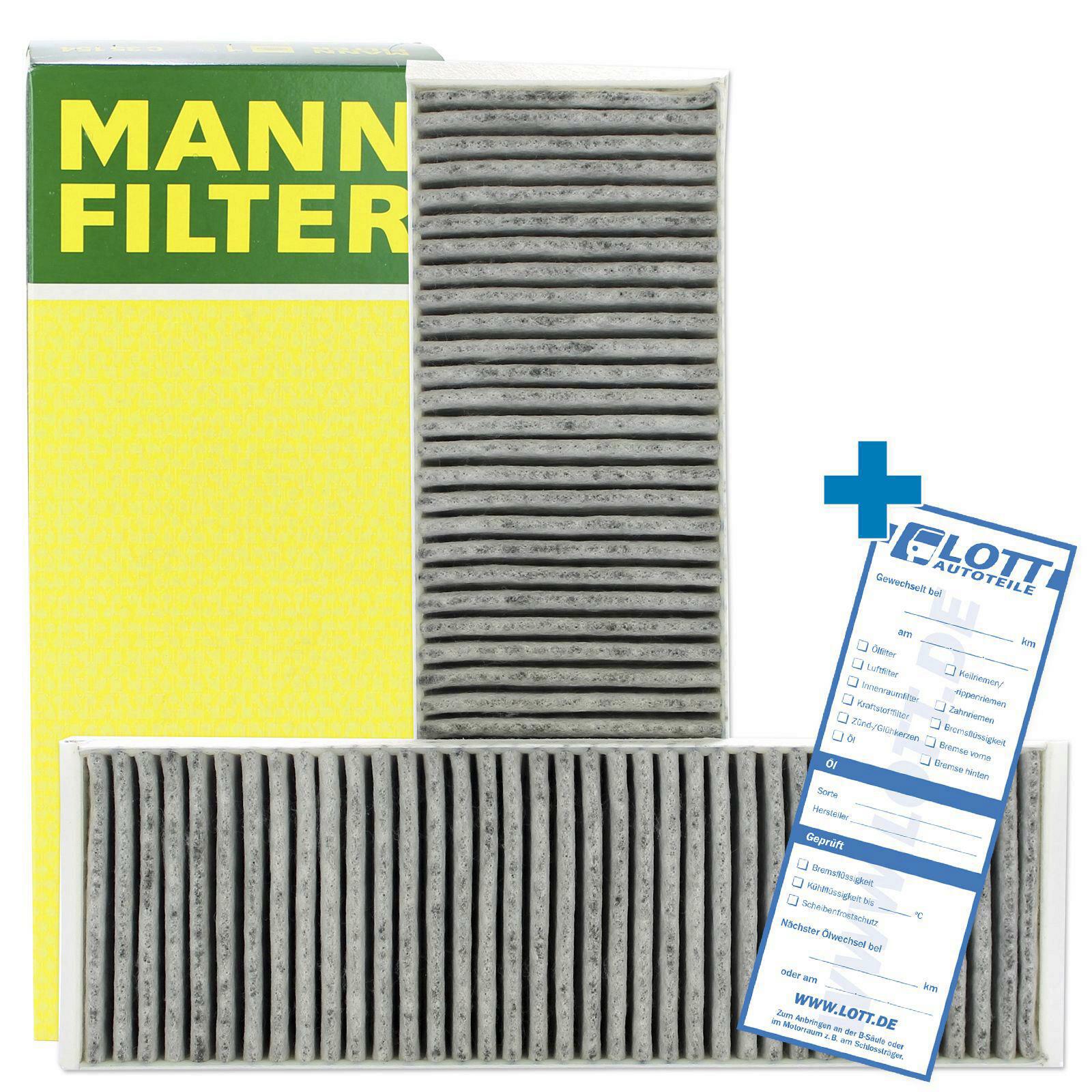 Bild von MANN-FILTER CUK 3023-2 Innenraumfilter Filter, Innenraumluft, Pollenfilter, Mikrofilter Aktivkohlefilter 307 99 30 AUDI: A6 C6 Avant, A6 C6 Saloon