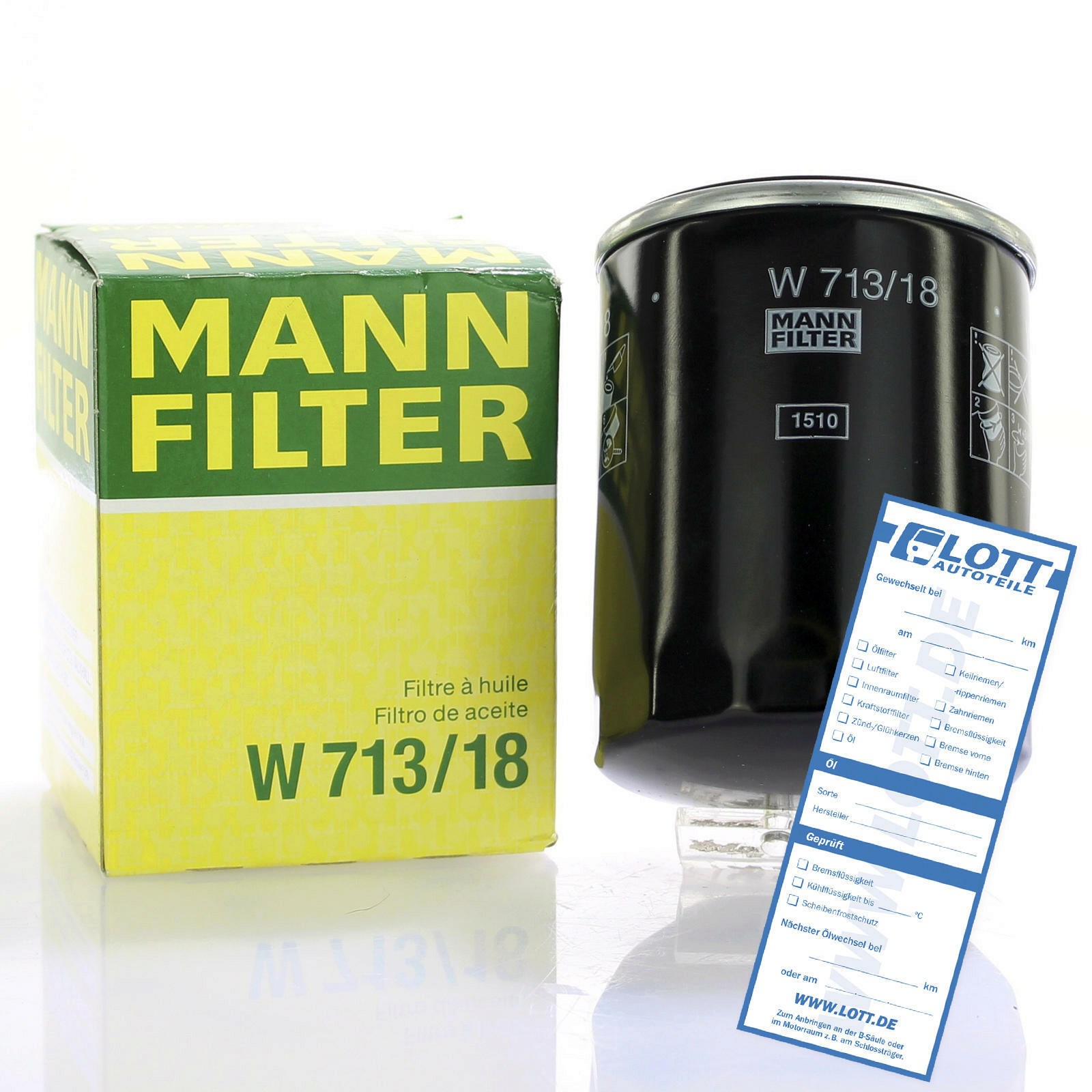 Bild von MANN-FILTER Ölfilter Anschraubfilter W 713/18 Motorölfilter,Filter für Öl OPEL,CHEVROLET,ROVER,Astra F CC (T92),Astra F Caravan (T92)