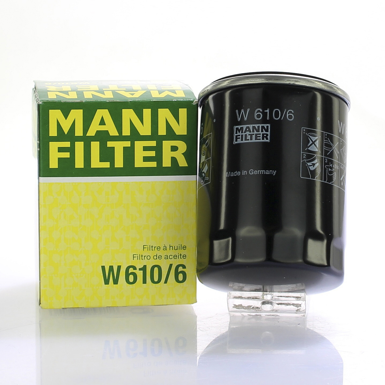 Bild von MANN-FILTER Ölfilter Anschraubfilter W 610/6 Motorölfilter,Filter für Öl FIAT,PEUGEOT,CITROËN,GRANDE PUNTO (199),500 (312),PUNTO (188),BRAVO II (198)