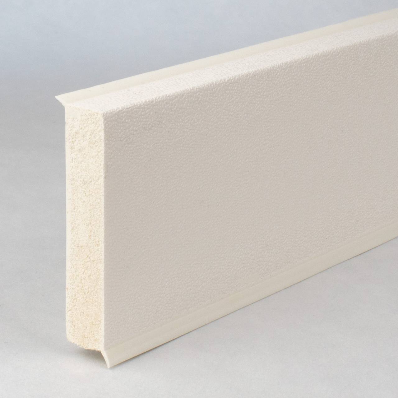 Bild von PVC Sockelleiste Hartschaum Fußleiste Monopoli 12 x 60 x 2500 mm genarbt versch. Farbe