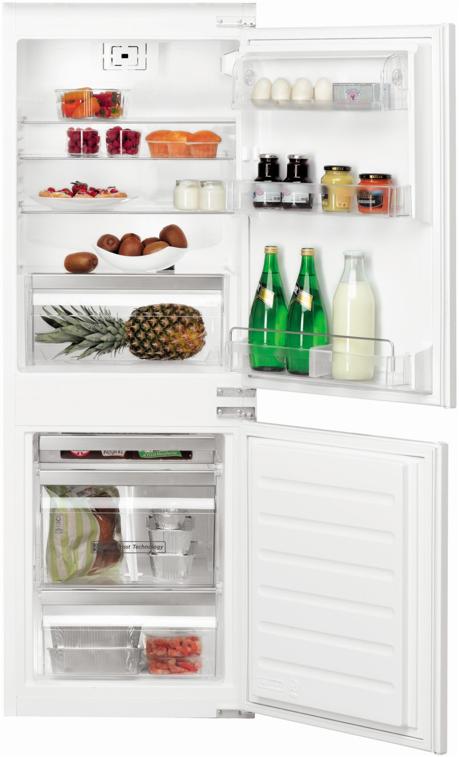 Bild von Bauknecht KGIS 16F2 P StopFrost Einbau-K¸hl-/Gefrierkombination (Nische 158) / Gesamtnutzinhalt: 232 Liter/ ProFresh/ Hygiene+ Filter / StopFrost / Abtauautomatik im K¸hlteil, Weiss