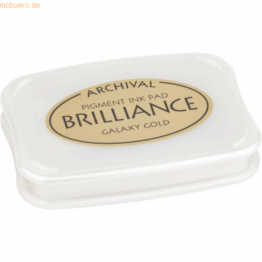 Bild von 2 x Tsukineko Stempelkissen Brilliance gold getränkt 10x7cm