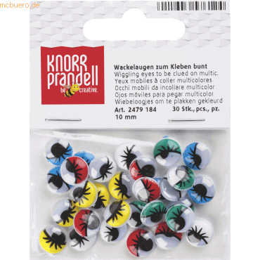 Bild von 5 x Knorr prandell Wackelaugen 10mm bunt VE=30 Stück