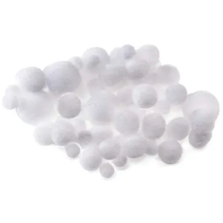 Bild von Knorr Prandell Pompon weiß, 8-20mm, 100 Stück