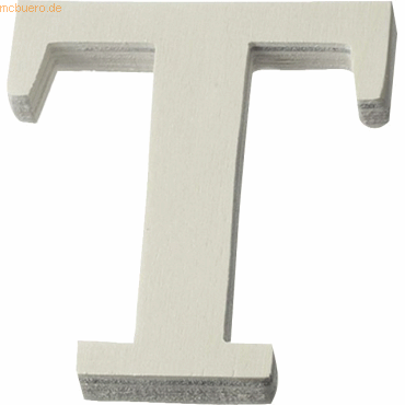 Bild von 6 x Knorr prandell Holzbuchstabe T 8x7x1cm natur