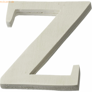 Bild von 6 x Knorr prandell Holzbuchstabe Z 8x7x1cm natur