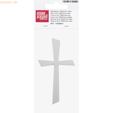Bild von 3 x Knorr prandell Wachskreuz 105x57mm silber