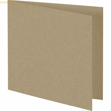 Bild von 50 x Heyda Doppelkarte quadratisch 13,5x13,5cm 220g/qm RC natur
