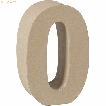Bild von Knorr Prandell Klebeband KNORR prandell 2119293130 Zahl 3D "0" 17,5 x 10,5 x 5,5 cm natur