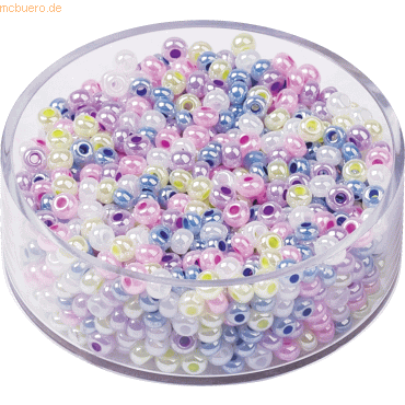 Bild von 6 x Knorr prandell Rocailles 2,5mm bunt gemischt pastell VE=17g
