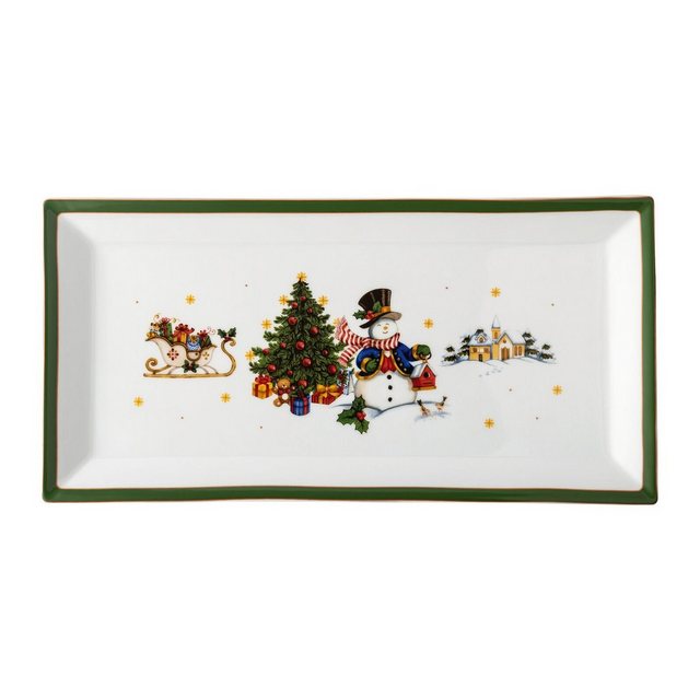 Bild von Hutschenreuther Servierplatte Happy Wintertime H. Wintertime Green Platte eckig 36 cm, Porzellan, (1-tlg)