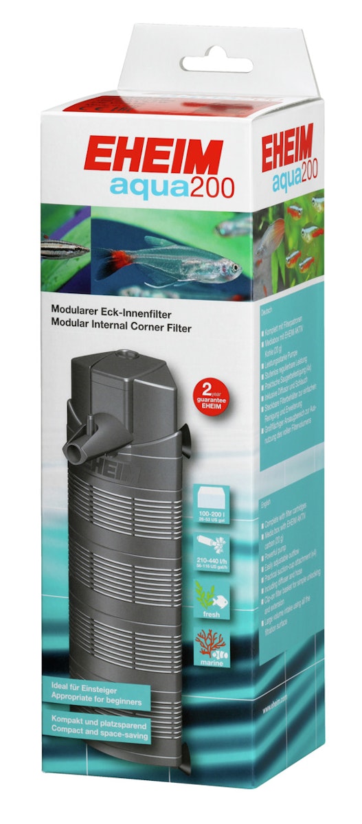 Bild von Eheim Aqua 200 Internal Corner Filter And Filter Media Silber One Size / EU Plug 220V