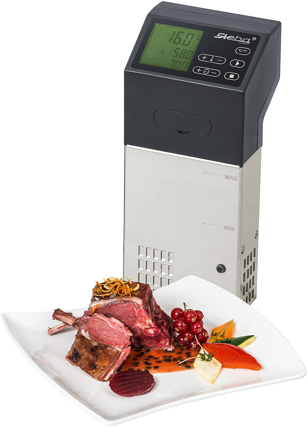 Bild von Steba Sous-Vide Garer SV100 - Hochleistungs-Sous-Vide Garer - silber/schwarz