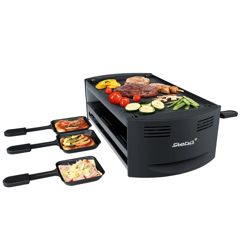 Bild von Steba Raclette RC 6 BAKE & GRILL, 6 Raclettepfännchen, 1500 W