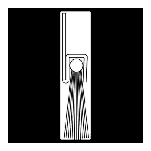 Bild von Bürstentürdichtung Ferrobros fa 25-6 Länge 1000 mm Breite 6 mm Rosshaar mixed Aufschrauben