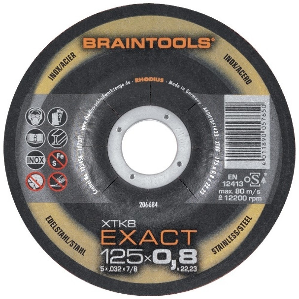 Bild von Rhodius Trennscheibe TOPline XTS, Ø 125 mm, TOPline XTK8 EXACT Extradünne - 125 x 0,8 x 22,23 mm
