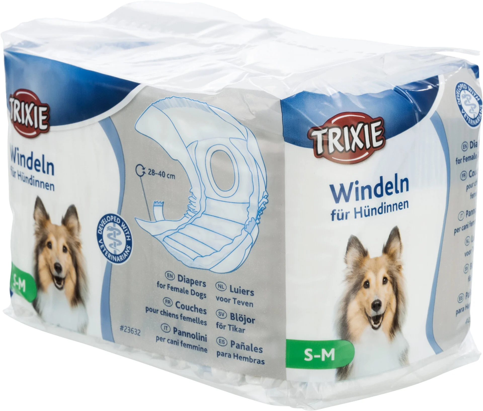 Bild von Trixie Windeln für Hündinnen Größe S-M Taillenumfang 28-40cm (12-Pack)