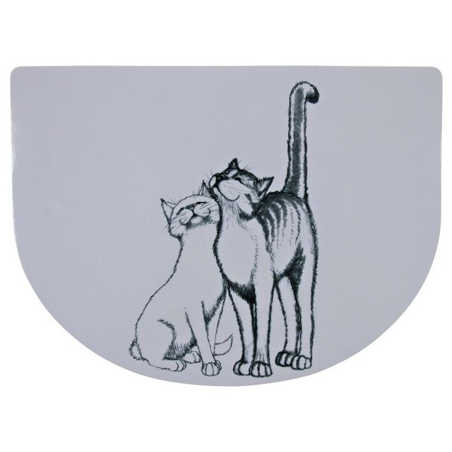 Bild von Trixie 24540 Napfunterlage, Schmusekatzen, 40 × 30 cm, weiß