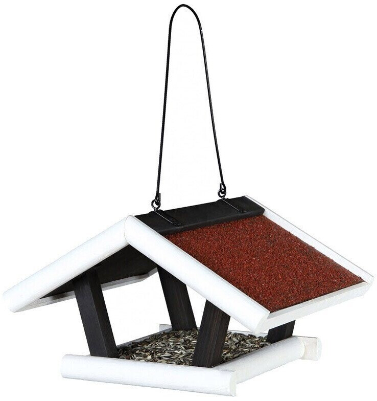 Bild von Trixie Vogelfutterhaus Natura zum Hängen 30 cm x 18 cm x 28 cm Schwarz/ Weiß