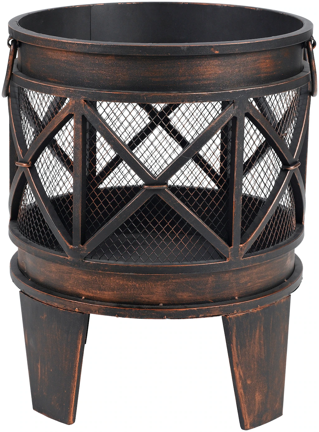Bild von Tepro Garten Gracewood Stand Feuerstelle mit Funkenschutz Grill-Fläche (Durchmesser)=400mm Schwarz,