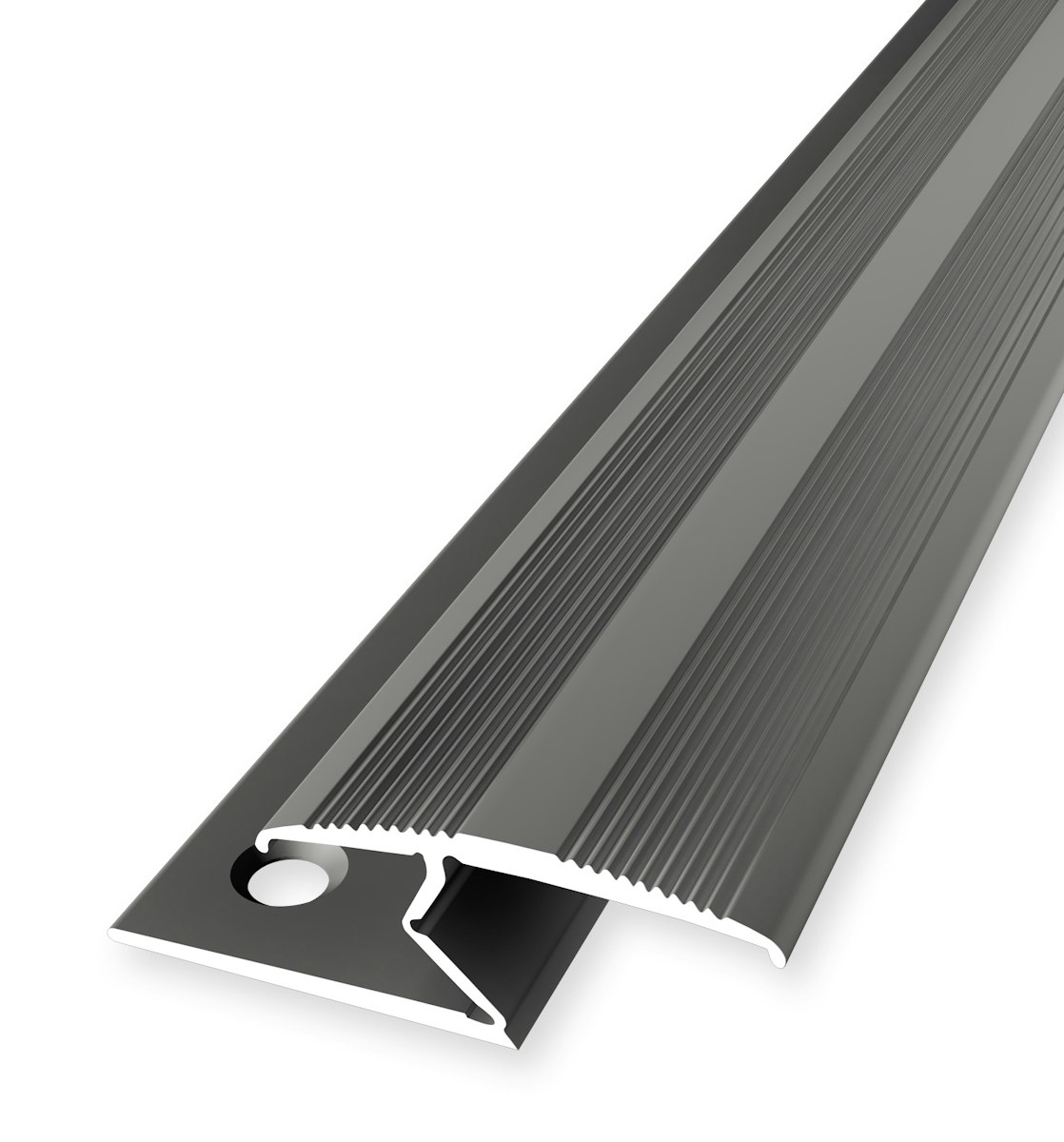 Bild von Parkettfreund -Übergangsprofil PF 382 F2 edelstahloptik 900x25 mm - 4 - 9,5 (5 - 12)* mm Aluminium eloxiert gerillt