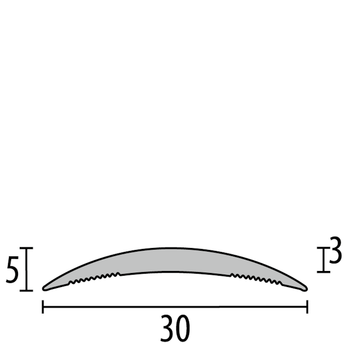 Bild von Parkettfreund -Übergangsprofil PF 460 SK F3 poliert 1000x30 mm - 0 - 99 mm Aluminium poliert mit glatter Oberfläche