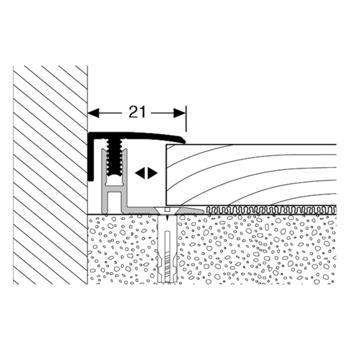 Bild von Parkettfreund Uno-Click-Parkett-Abschlussprofil PF 560 F4