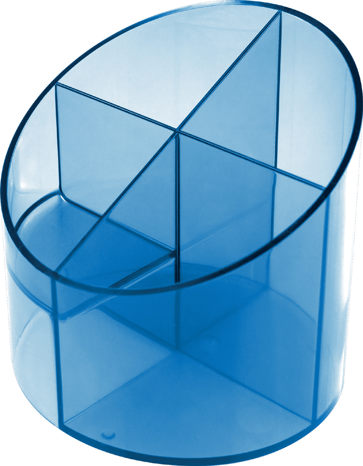 Bild von HELIT Klebeband helit Multiköcher "the cross", 4 Fächer, blau-transparent