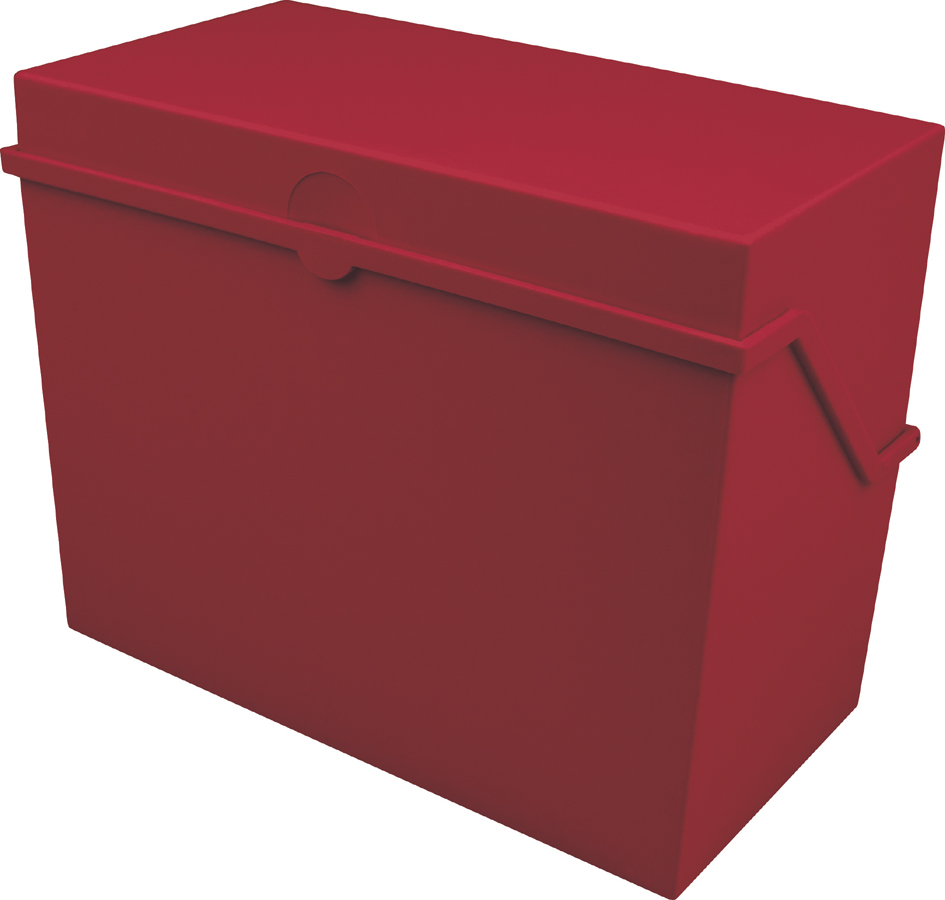 Bild von helit H6214625 - Karteikarten Box „the index“ DIN A6 quer, Kleinkartei rot für ca. 400 Karten