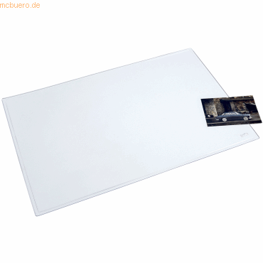 Bild von helit Schreibunterlage, 530 x 400 mm, glasklar aus PVC, reflaxarm - 1 Stück (H2523102)