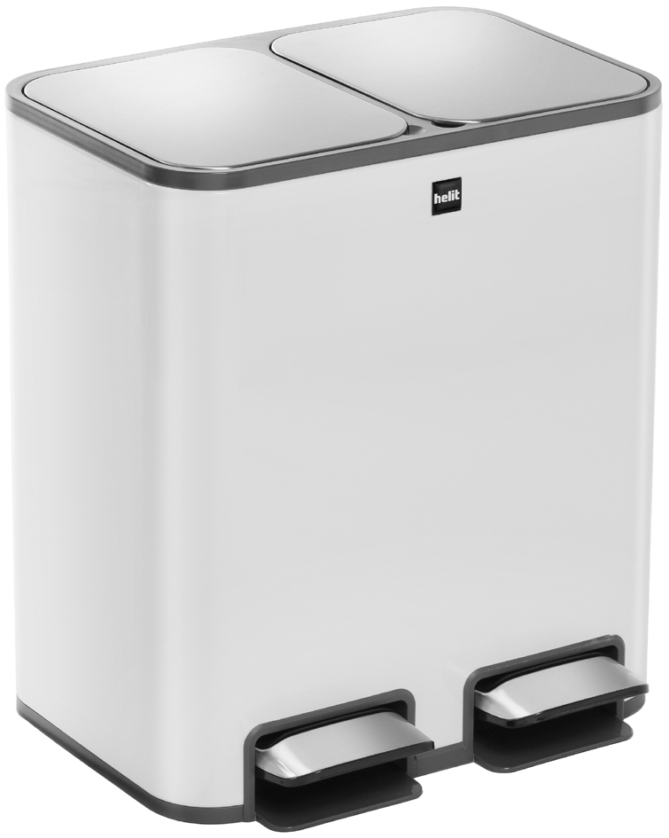 Bild von helit Tret-Abfalltrenner , the classy, , 2 x 12 Liter, weiß