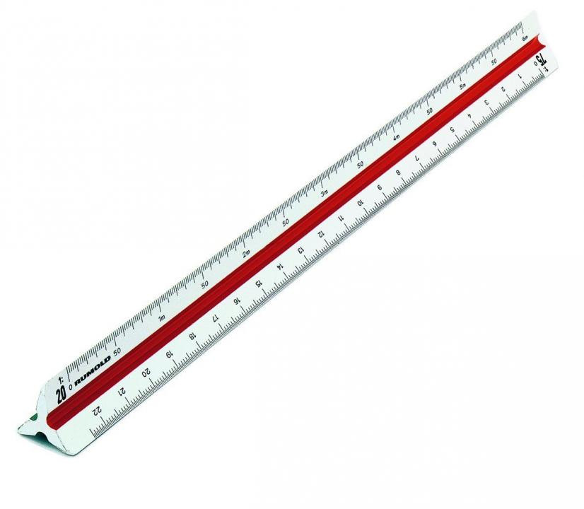 Bild von Rumold, Massstab, Dreikantmaßstab 160 Länge: 30 cm Ausführung der Reduktionsteilung: 1:20 (300 mm)