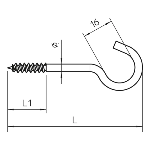 Bild von OBO Bettermann Vertr Deckenhaken 3.9x100mm 915 3.9x100 G - 3450104