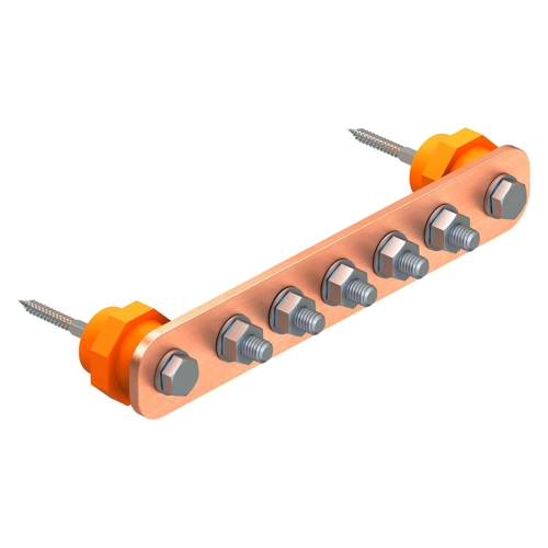 Bild von OBO Bettermann 5015836 1802 8 CU Potentialausgleichsschiene