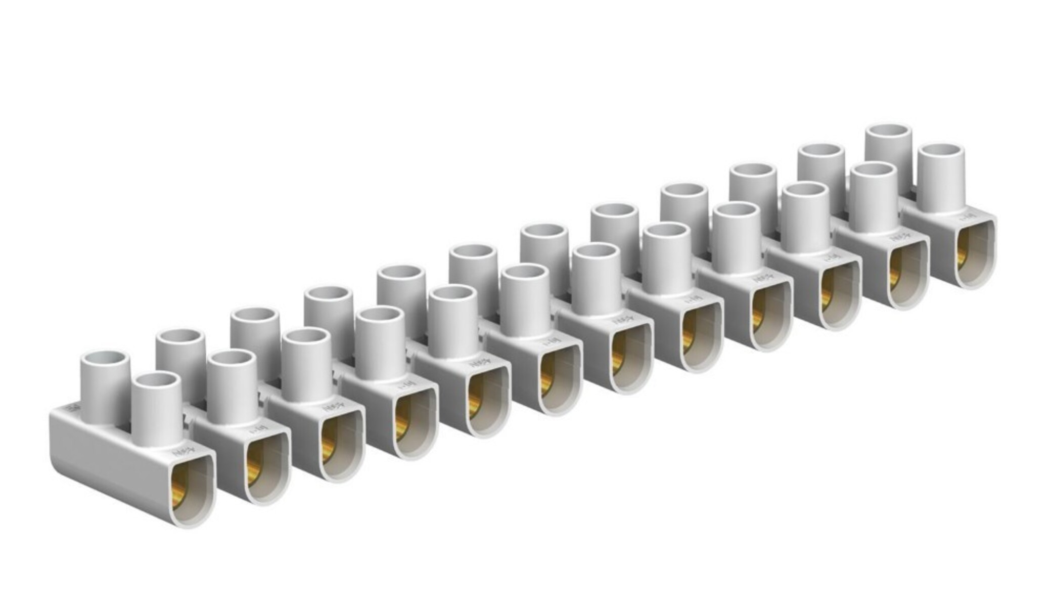Bild von obo-bettermann System conex. IJF. Steckdosenleiste 76/CE secciónador/secciónable 10 mm2 Polypropylen weiß