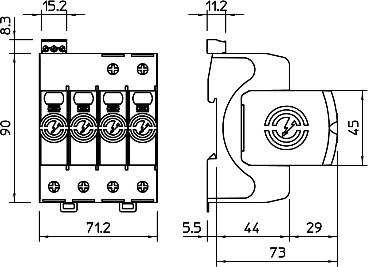Bild von OBO Bettermann Vertr CombiController V20 dreipolig mit NPE+FS V20-3+NPE+FS-280 - 5095333