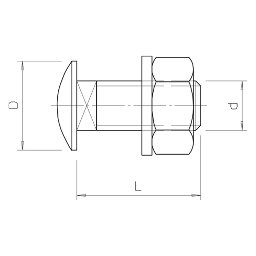 Bild von OBO Bettermann Vertr Flachrundschraube M8x16 FRS 8x16 F 8.8 - 6406963